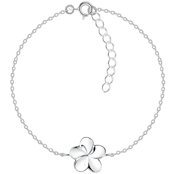 Sterling Silver Flower Bracelet - Picture 1 of 1